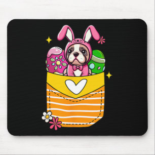 Konijn Franse Bulldog Pasen Chocolade Eieren Binne Muismat