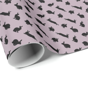 Konijn Frenzy Inpakpapier (Stoffig Roze)