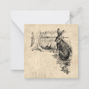  konijn geïllustreerd Bunny Art Notitiekaartje