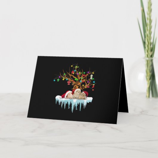 Konijn Geschenk | Drie Konijn Echt Liefdevolle Ker Kaart (Voorkant)