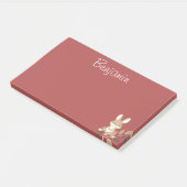 Konijn glimlacht post-it® notes (Schuin)