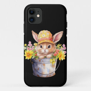Konijn Grafisch Voor Meisjes Bloemrijke Lente Tijd iPhone 11 Hoesje