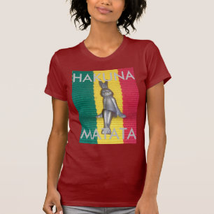 Konijn Hakuna Matata Levendige Rasta Kleuren Abs T-shirt