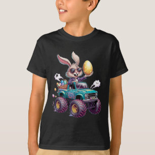 Konijn Happy Easter Monster Truck Liefhebbers Kind T-shirt