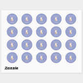 Konijn Happy Pasen Ronde Stickers (Vel)