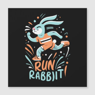 konijn hardlopen marathon loper konijntje schattig