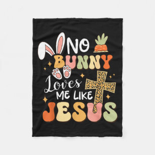 Konijn houdt van me als Jezus christelijk pasen gr Fleece Deken