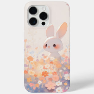 Konijn huppelt vrolijk rond in de weide iPhone 15 pro max hoesje