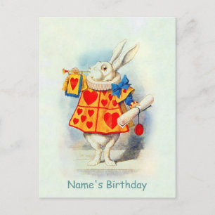 Konijn in Alice in Wonderland ~ Briefkaart / Uitno