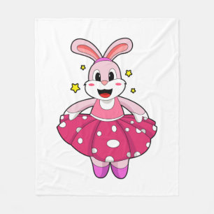 Konijn in Ballet Dance Fleece Deken