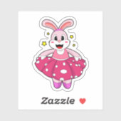 Konijn in Ballet Dance Sticker (Vel)