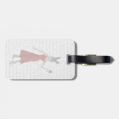 Konijn in de Rode Dress Bagagelabel (Achterkant horizontaal)