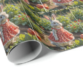 Konijn in de tuin cadeaupapier (Rol Hoek)