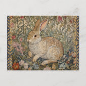 Konijn in een Engelse tuin William Morris Style Briefkaart (Voorkant)