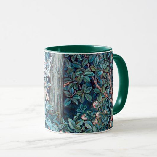 Konijn in het bos, William Morris, Art Nouveau Mok (Voorkant rechts)