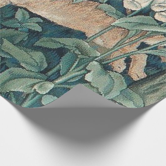 Konijn in het bos - William Morris Cadeaupapier (Hoek)