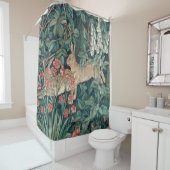 Konijn in het bos - William Morris Douchegordijn (In situ)