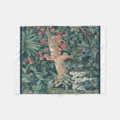 Konijn in het bos - William Morris Fleece Deken (Voorkant (Horizontaal))