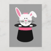 Konijn in Pet Magic Verjaardag Party Briefkaart Ui (Voorkant)