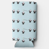 Konijn in pet patroonblauw (Achterkant)