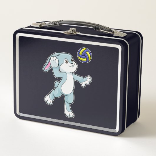 Konijn in sport met volleybal (Voorkant)