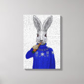 Konijn in Sweater Canvas Afdruk (Voorkant)