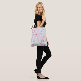 Konijn In Vreemde Stemming - Roze kleur Draagtas
