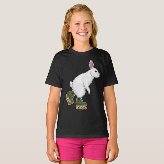 Konijn Inline schaatsen Roller schaatsen T-shirt (Voorkant volledig)
