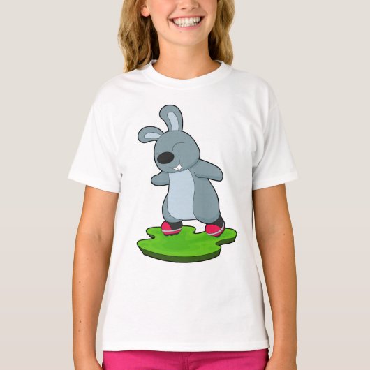 Konijn Inline skating Inline schaatsen T-shirt (Voorkant)