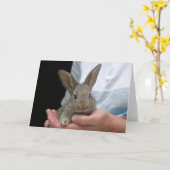 konijn kaart (Gele Bloem)