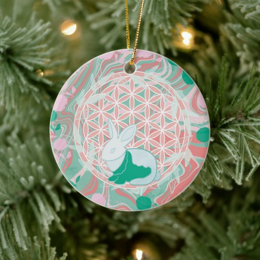 Konijn Keramisch Ornament (Boom)