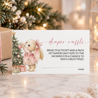 Konijn Kerst Luier Raffle Bijlage Kaart
