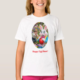 Konijn & Kind Foto Ovaal Lijst Pasen T-shirt