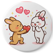 Konijn Liefde Hart Cadeau Mooie Cartoon Ontwerp