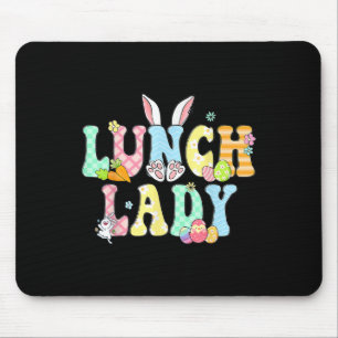 Konijn Lunch Dame Grappig Ei Pasen Dag Bloemig Muismat