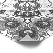 Konijn Mandala Natuur Art Print op aangepaste kleu (Hoek)