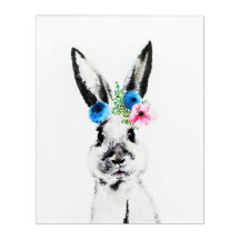 Konijn met Bloemen