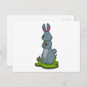 Konijn met Bloemen Briefkaart (Voorkant / Achterkant)