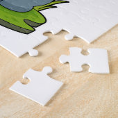 Konijn met bloemen legpuzzel (Zijkant)