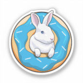Konijn met Donut Sticker (Voorkant)