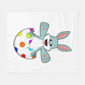 Konijn met eieren fleece deken (Voorkant (Horizontaal))