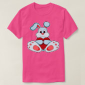 Konijn met Hart 1 T-shirt (Design voorkant)