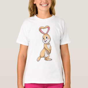 Konijn met hart t-shirt