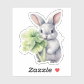 Konijn met kool sticker (Vel)