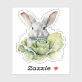 Konijn met kool sticker (Vel)