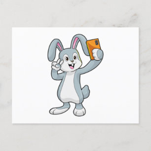 Konijn met mobiel briefkaart