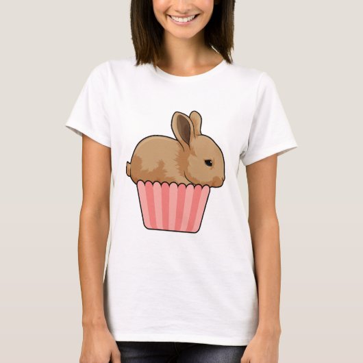 Konijn met Muffin T-shirt (Voorkant)