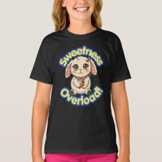 Konijn met overdaad aan zoetheid Cute Cartoon Dier T-shirt
