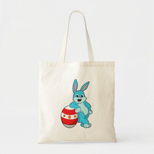 Konijn met paasei tote bag (Voorkant)