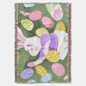 Konijn met paaseieren deken (Voorkant Verticaal)